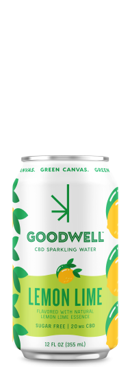 Goodwell CBD Sparkling Water Lemon Lime