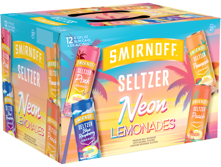 Smirnoff Seltzer Neon Lemonades Variety Pack