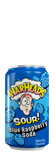 Warheads Sour Blue Raspberry Soda